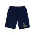RAPDOM TS6 Fleece Gym Shorts Gadsden Flag Snake Don't Tread on Me-Navy-Small-