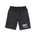 RAPDOM TS6 Fleece Gym Shorts Heroes Capes Thin Blue Line USA Flag-Heather Charcoal-Small-