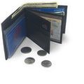 Casaba Genuine Leather Bifold Wallets Cash Slots ID Coin Key Pocket Mens Womens-Black (Double ID)-