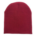 Empire Cove Knit Uncuffed Beanie Hat Cap Warm Winter Men Women Short Toboggan-Maroon-