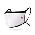 Made in USA Face Mask Adjustable Ear Filter Pocket Washable Reusable Double Layer Masks Cotton Cloth Blend-White-