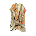 Empire Cove Womens Abstract Print Kimono Shawl Wraps Beach Cover Ups Summer-Taupe-