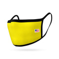 Kids Face Mask for Boys Girls Children Cotton Cloth Double Layer Masks Washable Reusable age 3 to 7 Made in USA-Yellow-