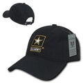 Rapid Dominance Relaxed Relaxed MIL/LE Ripstop Cotton Dad Hats Caps-Army-Black-