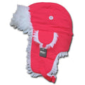 Decky Aviator Trooper Trapper Neon Faux Fur Ear Flap Hats Caps-Neon Pink / White-Small/Medium-