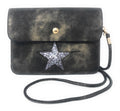 Casaba Crossbody Shoulder Bag Satchel Purse Wristlet Gift For Women Wife Mom-Star-Black-