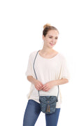 Casaba Designer Crossbody Bag Satchel & Sunglasses Gift Set For Women Mom Wife-Tassle-Navy-