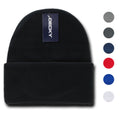 Classic Decky Cuffed Long Beanies Acrylic Ski Skull Winter Warm Hats Caps Unisex-186-Khaki-