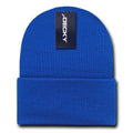 Classic Decky Cuffed Long Beanies Acrylic Ski Skull Winter Warm Hats Caps Unisex-186 -Royal-