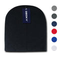 Classic Decky Short Knitted Acrylic Warm Beanies Skull Ski Caps Hats Unisex-Khaki-