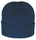 Cuffed Long Folded 12inch Beanie Beanies Warm Knitted Winter Hats Skiing Unisex-Navy-