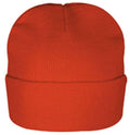 Cuffed Long Folded 12inch Beanie Beanies Warm Knitted Winter Hats Skiing Unisex-Red-