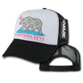 Cuglog 5 Panel California Love Foam Trucker Baseball Hat Cap California Bear-Black-