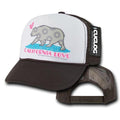 Cuglog 5 Panel California Love Foam Trucker Baseball Hat Cap California Bear-Brown-
