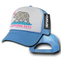 Cuglog 5 Panel California Love Foam Trucker Baseball Hat Cap California Bear-Sky-
