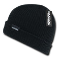 Cuglog Beanies Sweater Sailor Cuffed Cable Knit Hats Caps Warm Winter-Black-