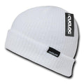 Cuglog Beanies Sweater Sailor Cuffed Cable Knit Hats Caps Warm Winter-White-