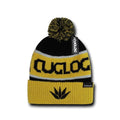 Cuglog Cotopaxi Beanies Fuzzy Ball Pom Pom Style Winter Caps Hats Ski-BLACK/GOLD-