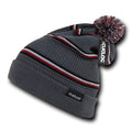 Cuglog Kinabalu Slouchy Cuffed Beanies Winter Caps Pom Hats-GREY-