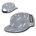 Cuglog Logo Printed 5 Panel Racer Racing Jockey Biker Caps Hats-Grey / White-