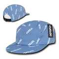 Cuglog Logo Printed 5 Panel Racer Racing Jockey Biker Caps Hats-Sky / White-