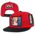 Cuglog Matreya Smoking Buddha Patch 6 Panel Flat Bill Snapback Caps Hats-Red/Black-