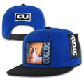 Cuglog Matreya Smoking Buddha Patch 6 Panel Flat Bill Snapback Caps Hats-Royal/Black-