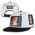 Cuglog Matreya Smoking Buddha Patch 6 Panel Flat Bill Snapback Caps Hats-White/Black-