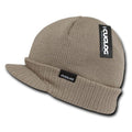 Cuglog Ribbed Knit Cuffed Double Lined Gi Visor Beanies Warm Winter Cap Hat-Sand-