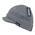 Cuglog Warm Winter Sweater Beanies Cable Knit Visor Gi Skull Caps Hats-Heather Grey-