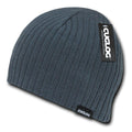 Cuglog Winter Double Lined Beanies Soft Feel Cable Knit Skull Caps Hats Unisex-Charcoal-