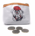 Cute Dog Cat Portraits Zipper Coin Wallet Purse Insert Keychain Ring Pouch Bag-Photographer Dog-