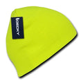 Decky Bright Neon Short Uncuff Beanies Caps Hats Knit Ski Skull Snowboard Winter-Neon Yellow-