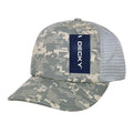 Decky Camouflage Foam Trucker 5 Panel High Crown Hats Caps Snapback-ACU/ACU/Grey-