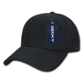 Decky Classic 6 Panel Low Crown Air Mesh Curved Bill Baseball Trucker Caps Hats-Black/Black-