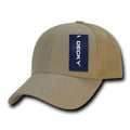 Decky Classic 6 Panel Low Crown Air Mesh Curved Bill Baseball Trucker Caps Hats-Khaki/Khaki-