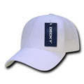 Decky Classic 6 Panel Low Crown Air Mesh Curved Bill Baseball Trucker Caps Hats-White/White-