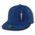 Decky Classic Retro Flat Bill Flex 6 Panel Fitted Baseball Caps Hats-ROYAL-