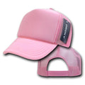 Decky Classic Trucker Hats Caps Foam Mesh Two Tone Blank Plain Solid Snapback-210-211-PINK-