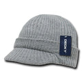 Decky Crocheted Beanies Gi Caps Hats Visor Ski Thick Warm Winter Unisex-Heather Grey-