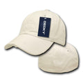 Decky Fitted Vintage Washed Polo Distressed Baseball 6 Panel Hats Caps-CREAM-S (6 7/8 - 7)-