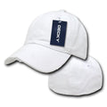 Decky Fitted Vintage Washed Polo Distressed Baseball 6 Panel Hats Caps-WHITE-S (6 7/8 - 7)-