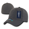 Decky Flex Elastic Fitted 6 Panels One Size High Crown Baseball Hats Caps Unisex-CHARCOAL-