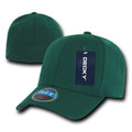 Decky Flex Elastic Fitted 6 Panels One Size High Crown Baseball Hats Caps Unisex-FOREST-