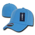 Decky Flex Elastic Fitted 6 Panels One Size High Crown Baseball Hats Caps Unisex-SKY-