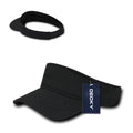 Decky Kids Size 100% Cotton Visors Sports Beach Outdoors Boys Girls Hook & Loop-Black-