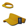 Decky Kids Size 100% Cotton Visors Sports Beach Outdoors Boys Girls Hook & Loop-Gold-