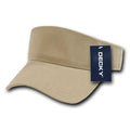 Decky Kids Size 100% Cotton Visors Sports Beach Outdoors Boys Girls Hook & Loop-Khakhi-