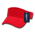 Decky Kids Size 100% Cotton Visors Sports Beach Outdoors Boys Girls Hook & Loop-Red-