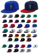 Decky Lot Of 25 Blank Flat Bill Snapback Caps Hats Solid Two Tone Wholesale Lots!!- 2 image